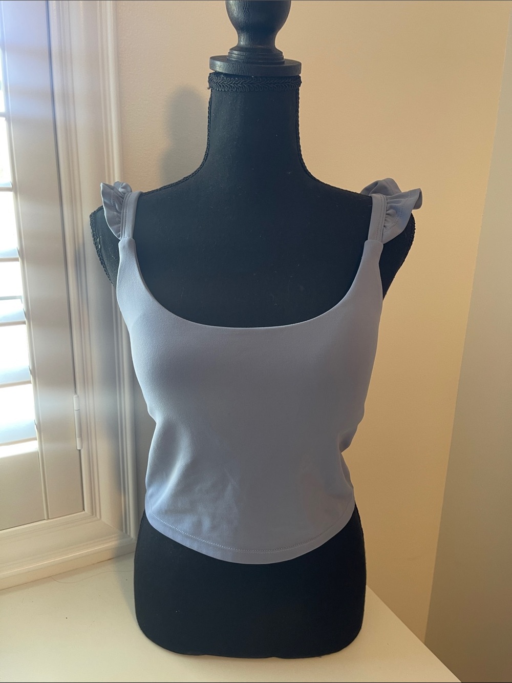 Blogilates Ruffled Strap Scoop Neck Longline Sports Bra